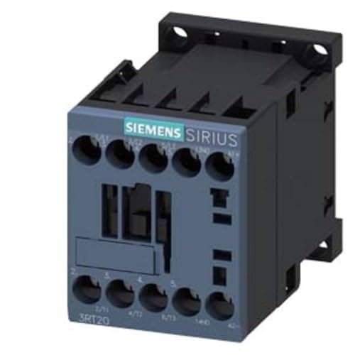 Image of Siemens 3RT2016-1BB41 CONTACTOR, AC-3, 4KW/400V, 1NO, DC 24V, 3-Pole, SZ S00 Screw Terminal, White