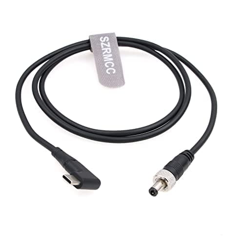 Image of SZRMCC 12V PD Type-C USB C to Locking DC 2.1 2.5 Trigger Power Cable for Atomos Battery Eliminator Shinobi 7 Shogun Connect Video Devices Pix-E7 E5 Monitor (11.8inches/30cm, Straight Locking DC)