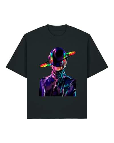 Image of Punks not Dead Helmet Band Group Famous Singer Artist pop Star Saturn Ring Unisex Heavyweight Cotton T-Shirt Black X-Small
