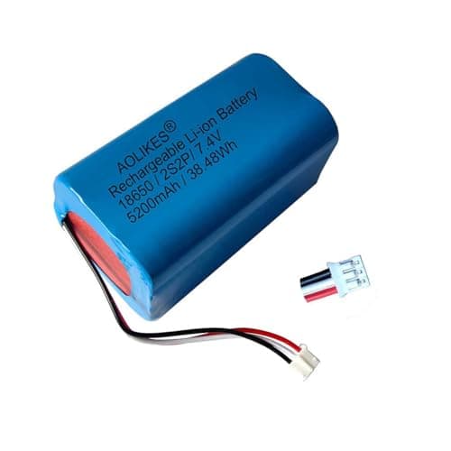 Image of AOLIKES 18650 2s2p Battery 5200mAh 7.4V Rechargeable Lithium Ion Battery with PH2.0/3P Plug / 5C Cell / Square / Supports Fast Charging