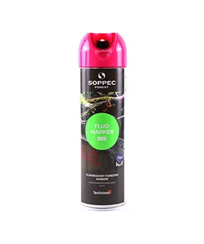 Image of Soppec Pink Fluorescent Forestry Marking Spray Paint Tree Wood Neon 500ml