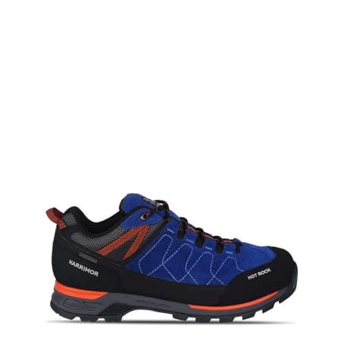 Image of Karrimor Hot Rock Men's Low Walking Shoes – Lightweight Durability for Trail Adventures Blue Orange
