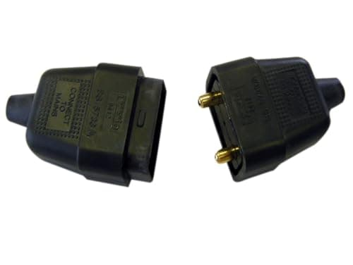 Image of Dencon 2 Pin Rubber Connector Plug 10A Black