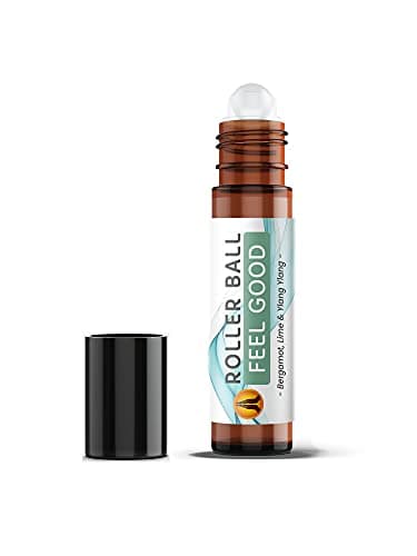 Image of Feel Good Essential Oil Roll On, 10ml | Bergamot, Lime & Ylang Ylang Aromatherapy Oil Roller Ball | Essential Oils for Skin | Vegan, Made in UK