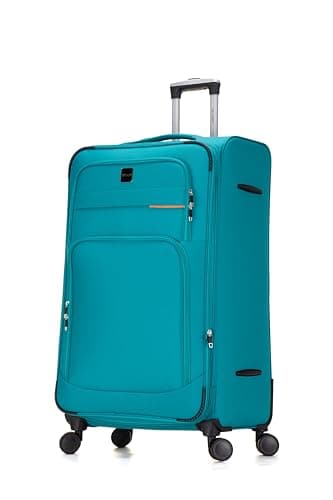 Image of Skylark 32" Extra Large Suitcase Super Lightweight Luggage 20% Expandable 4 Wheels Spinner 3-Digit Combination Lock Soft Shell Luggage Check in for 30kg (Aqua, 162 litres)