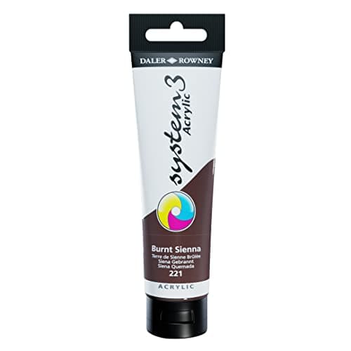 Image of Daler-Rowney System3 Acrylic Paint, Plastic Tube, 5.07oz - 150 ml, Burnt Sienna
