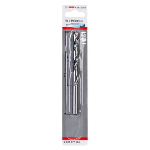 Image of Bosch Professional PointTeQ HSS Twist Drill Bit (for Metal, 10 x 87 x 133 mm, Accessories for Drill Driver)