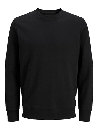 Image of Jack and Jones Mens Basic Crew Sweater Black L