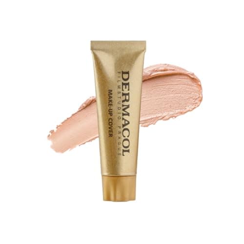 Image of Dermacol Mini Full Coverage Foundation 13g, Liquid Matte Makeup with SPF 30, Waterproof Foundation for Oily Skin, Acne & Under Eye Bags, Long-Lasting Makeup Products Shade- 207