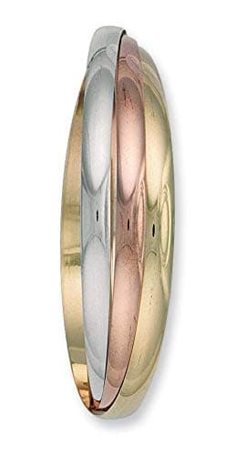 Image of London Jewellery Quarter Russian Wedding Bangle Three Colour Gold Rose White and Yellow Gold Ladies 24g