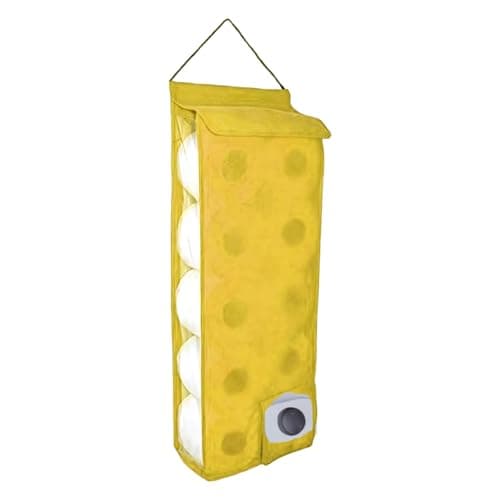 Image of YNR Hanging Toilet Roll Holder – Wall Mounted Storage Dispenser Holds 10 Roll, Fabric Toilet Roll Storage, Bathroom Toilet Roll Holder & Wall Mounted Toilet Roll Storage | (Cream)