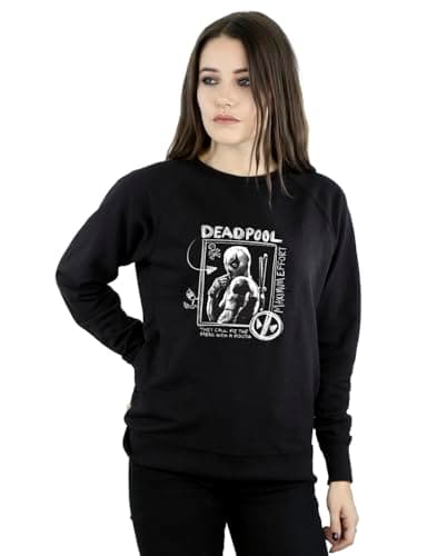 Image of Marvel Women's Deadpool & Wolverine Maximum Effort Sweatshirt Black XX-Large