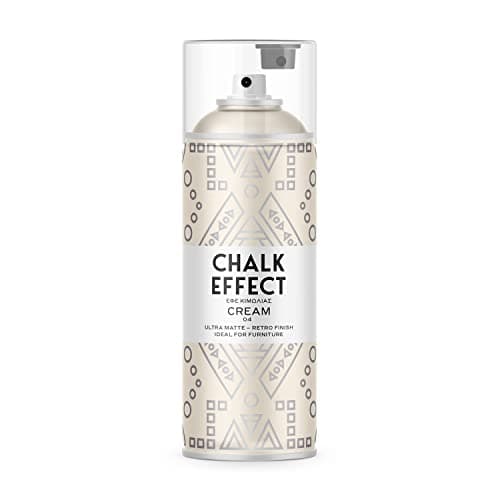 Image of CL COSMOS LAC Cream Chalk Effect Spray Paint, Smooth Touch Matt Finish All Purpose DIY Shabby Chic/Vintage Furniture