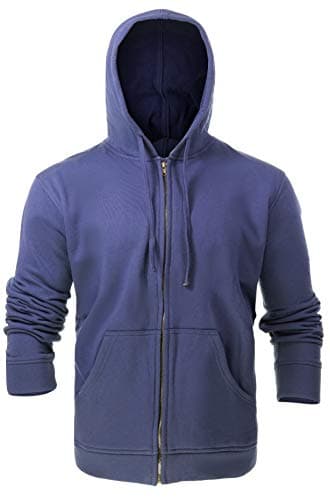 Image of Flame Resistant FR Fleece Hoodie - 100% C - Heavy Weight, Navy Blue, XX-Large