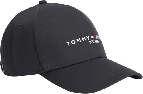 Image of Tommy Hilfiger Men’s TH Established Baseball Cap, Black (Black), One Size