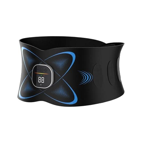 Image of tulilut Ab Toning Belt – EMS Muscle Stimulator with 7 Modes & 16 Intensities, Heated Core Training Belt for Men & Women, Rechargeable Abdominal Trainer with Heat Therapy for Home Gym(Black)