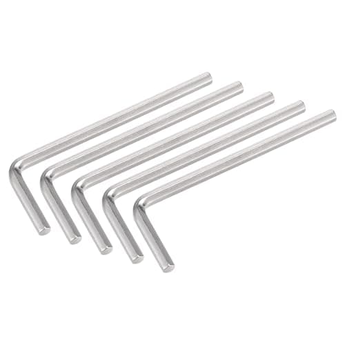 Image of TOP-VIGOR 5Pcs 3mm Hex Key Wrench, Metric CR-V L Shaped Imperial Hexagon Head Spanner Tool for Repairing, Installation