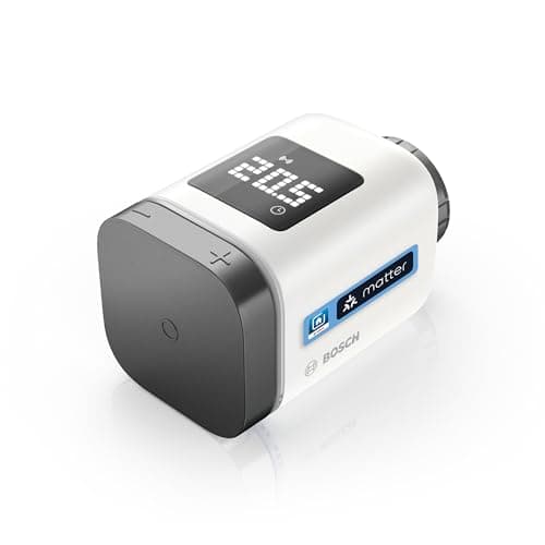 Image of Bosch Smart Home radiator thermostat II [+M], smart thermostat, flexible use in the Bosch Smart Home system or in manufacturer-independent Matter systems, anthracit