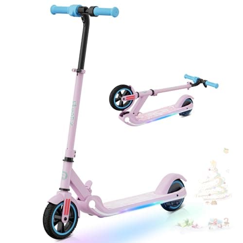 Image of RCB Electric Scooter for Kids, 150W Motor - Max 9.94mph - Colorful LED Lights - Foldable - LED Display,Kids E Scooter for Age 6-12