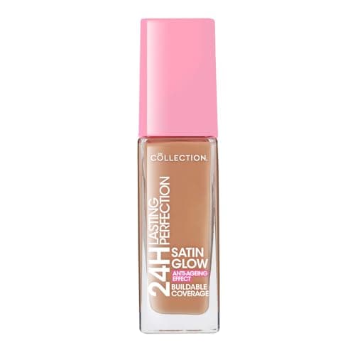Image of Collection Cosmetics Lasting Perfection Satin Foundation, Full Coverage, Anti-Ageing Effect, 24 Hour Wear, Contains Hyaluronic Acid, 27ml, Vanilla Cool