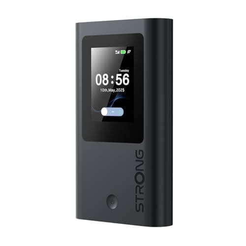 Image of STRONG 5G Portable WiFi 6 Router AX1800, Unlocked 5G Mobile Hotspot with eSIM & 5GB Data, up to 3.4Gbps 5G Download Speed, No SIM Needed, 4500mAh Battery, ideal for Travel, Caravan, or Business