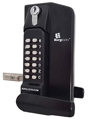 Image of Borg Locks (BL3430DKO) Digital Metal Gate Lock - Back to Back - 2 Keypads + Key Overide