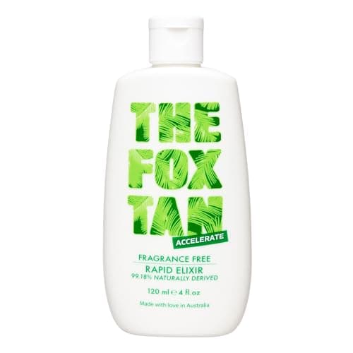Image of The Fox Tan Fragrance-Free Rapid Tanning Elixir, Tanning Accelerator Lotion For Darker & Faster Tans, Flawless Tans, Vegan & Cruelty-Free, 120ml