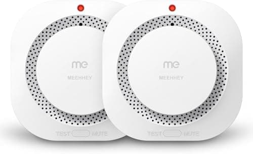 Image of Smoke Alarms for Home, Smoke Alarm with 10 Years Life, Optical Fire Alarms for Home with LED Indicator and 80dB Audible, Smoke Detector Supplied with Fixing Kit Fully Certified Bright White