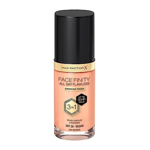 Image of Max Factor Facefinity 3-in-1 All Day Flawless Liquid Foundation, SPF 20-80 Bronze (Packaging May Vary)