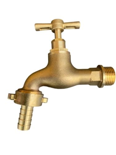 Image of Solid Brass Outdoor Garden Tap, 1/2" BSP or 3/4" bsp Thread, for Watering/Irrigation (3/4" bsp Inlet)