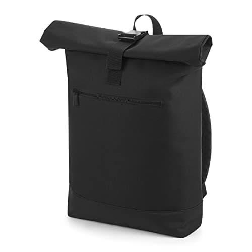 Image of BagBase BG855BLAC Roll-top Backpack Black Bg855 - Black, M
