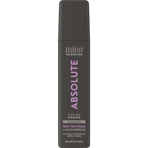 Image of MineTan Absolute Self Tan Mousse | Tanning Treatments Collection - Ultra Dark Intense Skin Finish, 1 Hour Instant Express, Melanin Activating, Face & Body Fake Tanner Foam, No Orange Tones, 200 ml