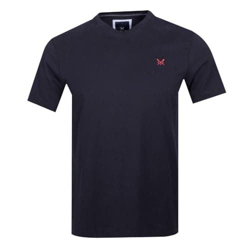 Image of Crew Clothing Mens Crew Neck T-Shirt 'Classic Tee' - Short Sleeved (Heritage Dark Navy) XXL
