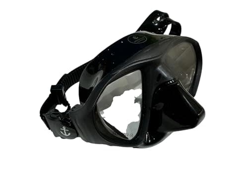 Image of Anchor Mask- Aqua Black, Ultra Low Volume Mask for Diving, Scuba Diving, Snorkelling, Free-Diving, Spearfishing, Underwater Hockey, Perfect for slim faces.