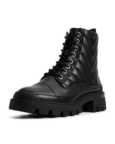 Image of Aldo Women's Quilt Combat Boot, Black, 6 UK