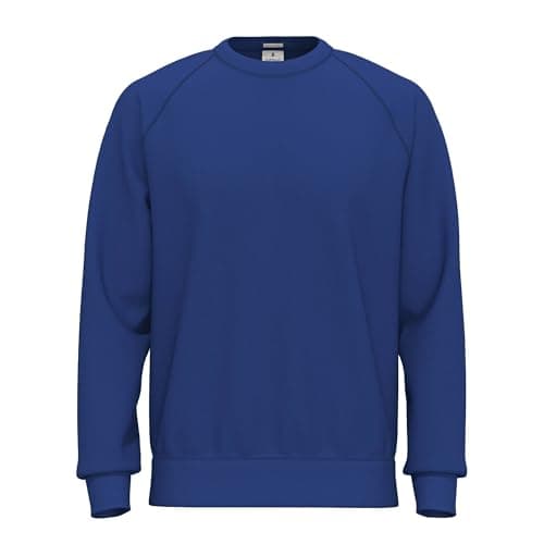 Image of SoftSpun Sweatshirt for Men UK | 100% Original Plain Raglan Mens Crew Neck Terry Cotton Sweatshirts Jumpers for men | Year-Round Men's Sweatshirts No Hood for Casual, Work and Gym