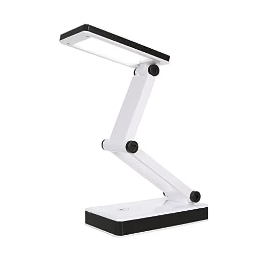 Image of KINGGOO Portable Folding LED Table Lamp Desk Light Sensitive Touch Control 3 Levels Adjustable Brightness Dimmable USB Charging Port 4 * AA Batteries Powered.