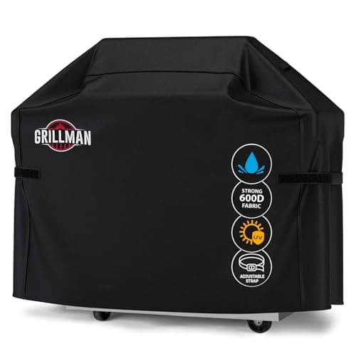 Image of Grillman Premium (72 Inch) BBQ Grill Cover, Heavy-Duty Gas Grill Cover for Weber, Brinkmann, Char Broil etc. Rip-Proof, UV & Water-Resistant