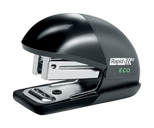 Image of Rapid ECO Mini Stapler, Compact & Heavy Duty Small Stapler Made Using Recycled Plastic, For Home, Office Or School Use, Miniature Travel Size, Eco Conscious Stationery Range, Black, 24846201