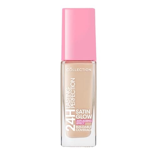 Image of Collection Cosmetics Lasting Perfection Satin Foundation, Full Coverage, Anti-Ageing Effect, 24 Hour Wear, Contains Hyaluronic Acid, 27ml, Extra Fair Warm