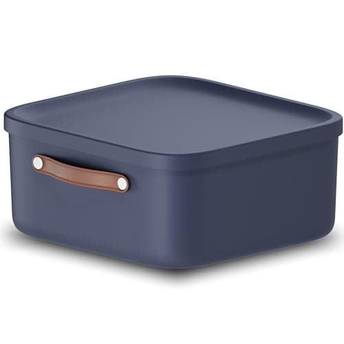 Image of Rotho Maloja Storage box 20 l, Plastic (PP recycled), 20 (39.5 x 38.0 x 17.7 cm), Blue