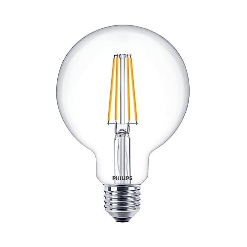 Image of Philips Master Value LED Globe G120 Clear Light Bulb 5.9W 60W Equivalent E27 Edison Screw Extra Warm White 2700K CRI90 High Colour Rendering Decorative LED Lamp for Home Lighting