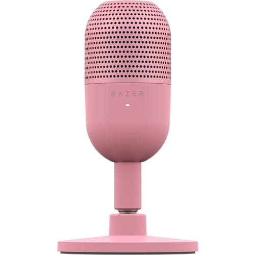 Image of Razer Seiren V3 Mini - Ultra-compact USB Microphone (14 mm Condenser Mic, Supercardioid Pickup Pattern, Tap-to-Mute Sensor with LED Indicator, Built-in Shock Absorber, Plug-and-Play Design) Quartz