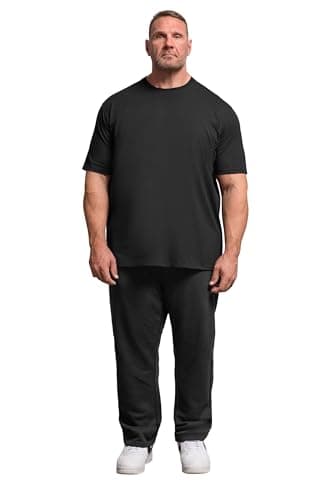 Image of BadRhino Big & Tall Open Hem Jogger - Men's - Plus Size Curve Black