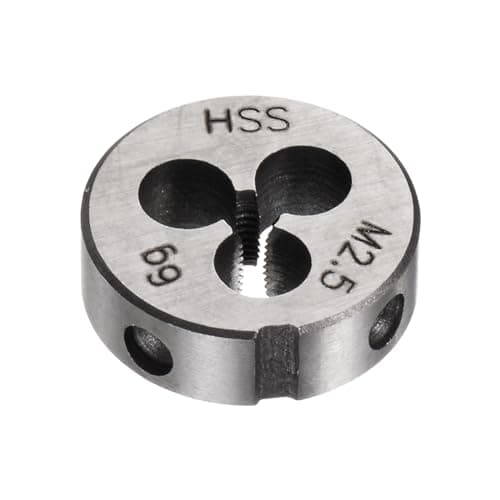 Image of sourcing map Round Threading Dies, Metric M2.5 x 0.45 Thread (Right Hand), High Speed Steel (HSS) Screw Cutting Die Repair Tool