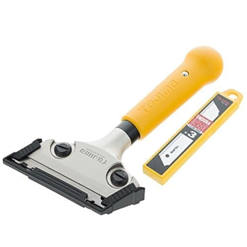 Image of Tajima SCRL200 "Scrape-Rite" Reversible Blade Scraper, Silver/Yellow