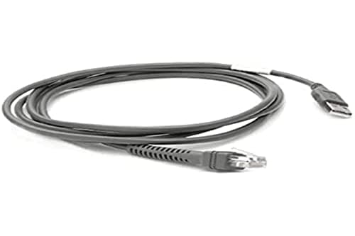Image of Zebra CBA-U21-S07ZBR Serial Cable (Black, 2.1 m, USB, EAS, Male Connector, DS2208-SR)