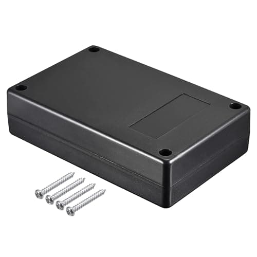 Image of TOP-VIGOR 125x80x32mm Waterproof Electrical Junction Box, ABS Plastic Project Boxes with Screws for DIY Electronics Projects, Indoor Power Module Case, Instrument Case Box, Black