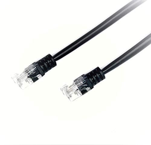 Image of RGB Networks Ltd Super High Speed ADSL 2 + Cable Telephone Extension RJ11-RJ11 3m Cat5e BT Broadband gold plated connector Premium Quality (3m Black)