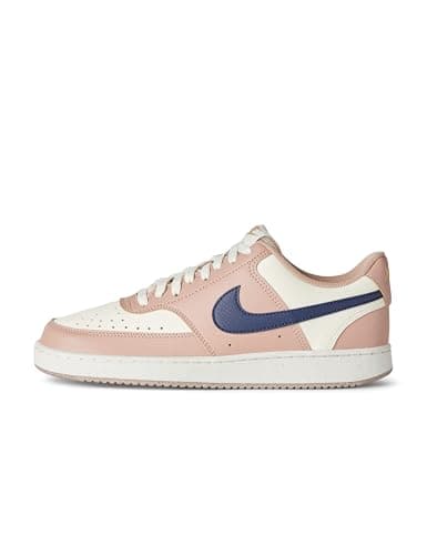 Image of NIKE Womens Court Vision Low Next Nature Sneaker, Particle Pink Midnight Navy Pa, 5.5 UK